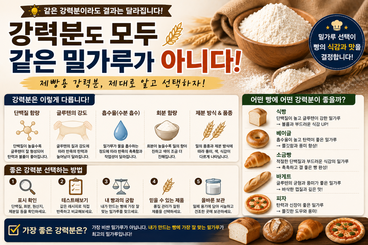 강력분은 모두 같은밀가루